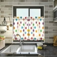 thumbnail image 4 of Yayeee Kitchen Curtains Tier Pair Light Filtering 27"x24" Rod Pocket Short Cafe Window Panel, Polka Dot, 4 of 7