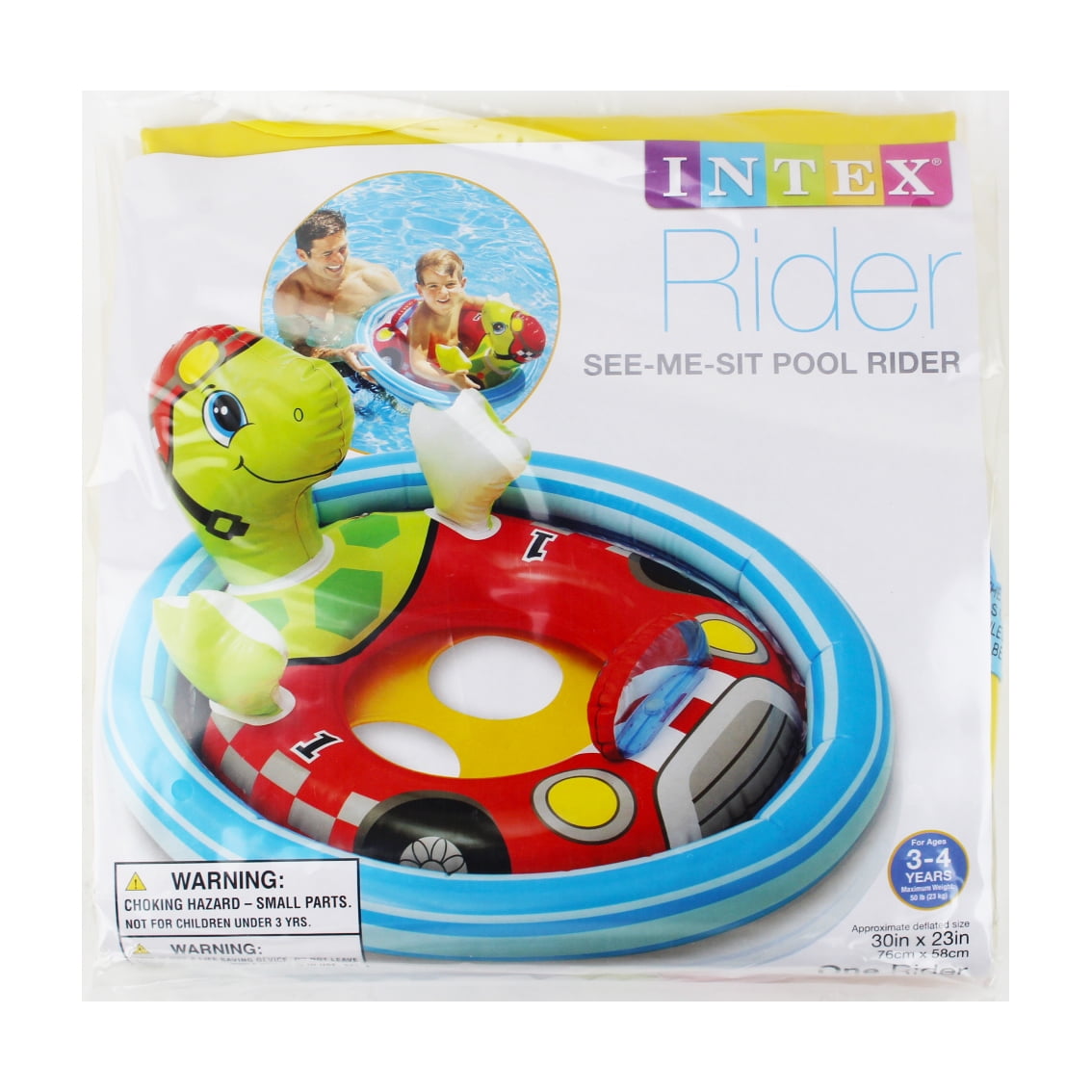 Intex See-Me-Sit Inflatable Pool Rider Swimming Float Ring Turtle 3-4 years - Walmart.com