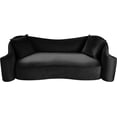thumbnail image 3 of Meridian Furniture Destin Black Velvet Sofa, 3 of 21