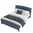thumbnail image 2 of ChenyueFurn Queen Size Platform Bed, Solid Wood Frame with Support Slats,blue, 2 of 10