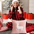 thumbnail image 4 of Niñas Vestido de Navidad Almohada Navidad Salón Sofá Vestidor Esterilla Niña Corazón Bordado Almohada Cubierta Sofás para la Sala de Estar, 4 of 9