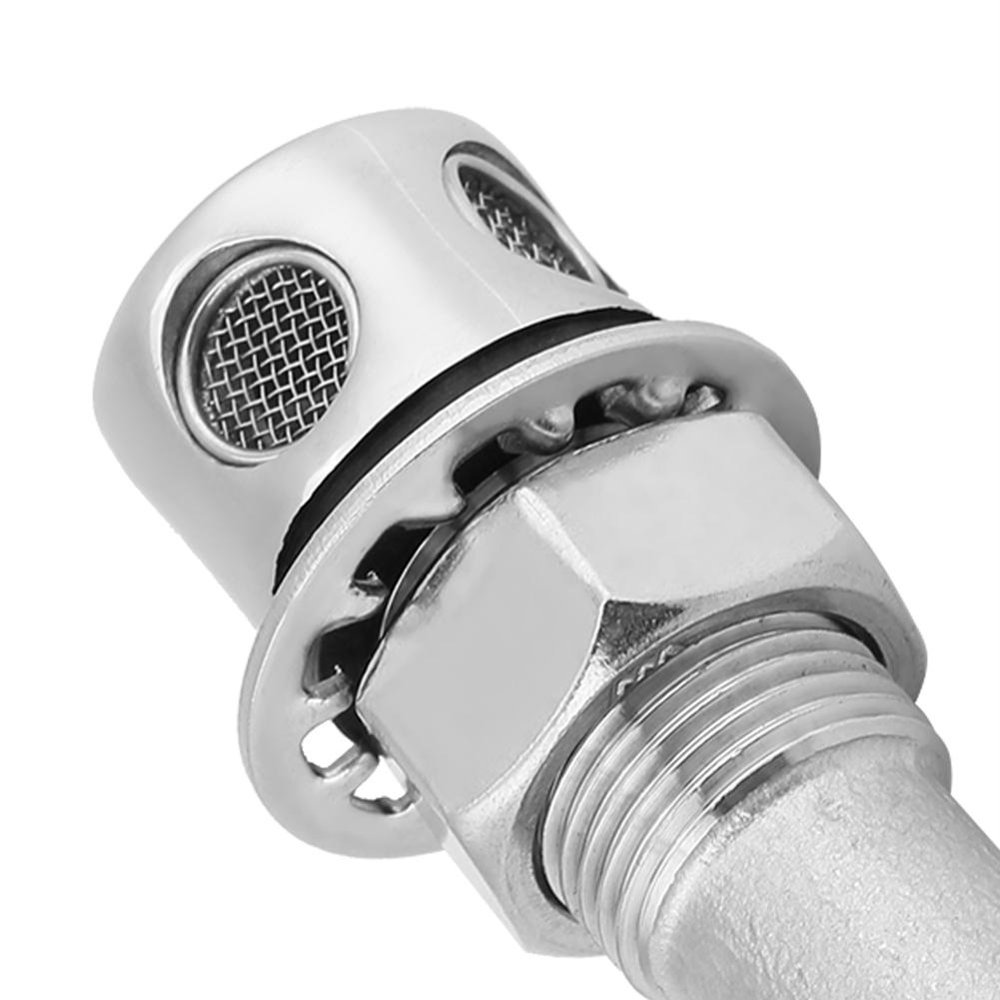 Tebru Stainless Steel Marine Boat Straight Fuel Gas Tank Vent With