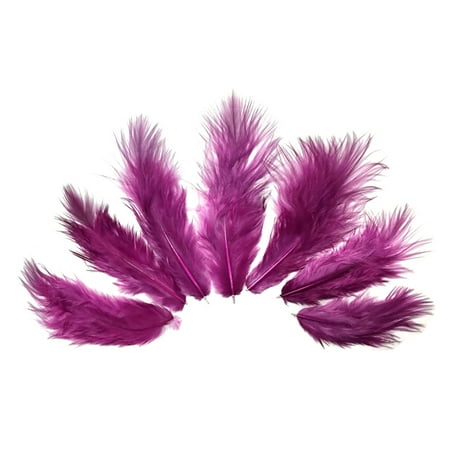 1 Dozen - Solid Magenta Rooster Chickabou Fluff Feathers