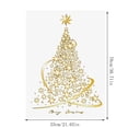 thumbnail image 5 of Christmas Window Clings Stickers - Golden Christmas Tree Static Decals for Glass, Reusable DIY Wall Mural for Home Office Shop Window Decor, 5 of 9