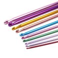 thumbnail image 4 of CAROOTU 11 Pcs/ Set Crochet Hooks Needle Set Assorted Colors Tunisian Afghan Aluminum Knitting Needles Tools, 4 of 6