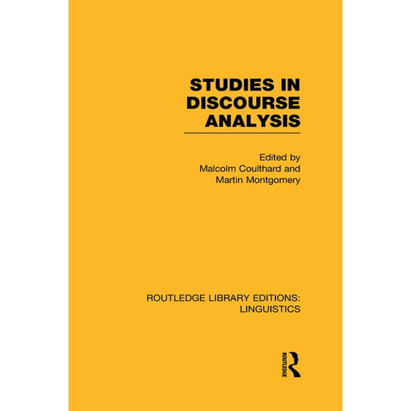Routledge Library Editions: Linguistics Studies in Discourse Analysis (RLE Linguistics B: Grammar), (Hardcover)