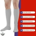 thumbnail image 3 of Men's Diabetic Over The Calf CREW SOCKS ”circulatory Health ~OTC~Knee High" (6 Pairs Gray Socks Size 10-13), 3 of 5