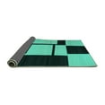 thumbnail image 2 of Ahgly Company Indoor Square Abstract Turquoise Blue Contemporary Area Rugs, 4' Square, 2 of 4