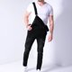 thumbnail image 1 of Pantalones largos, monos casuales para hombre, moda lisa, bolsillos rotos, pantalones largos, pantalones cargo, pantalones con tirantes, pantalones para hombre, 1 of 9