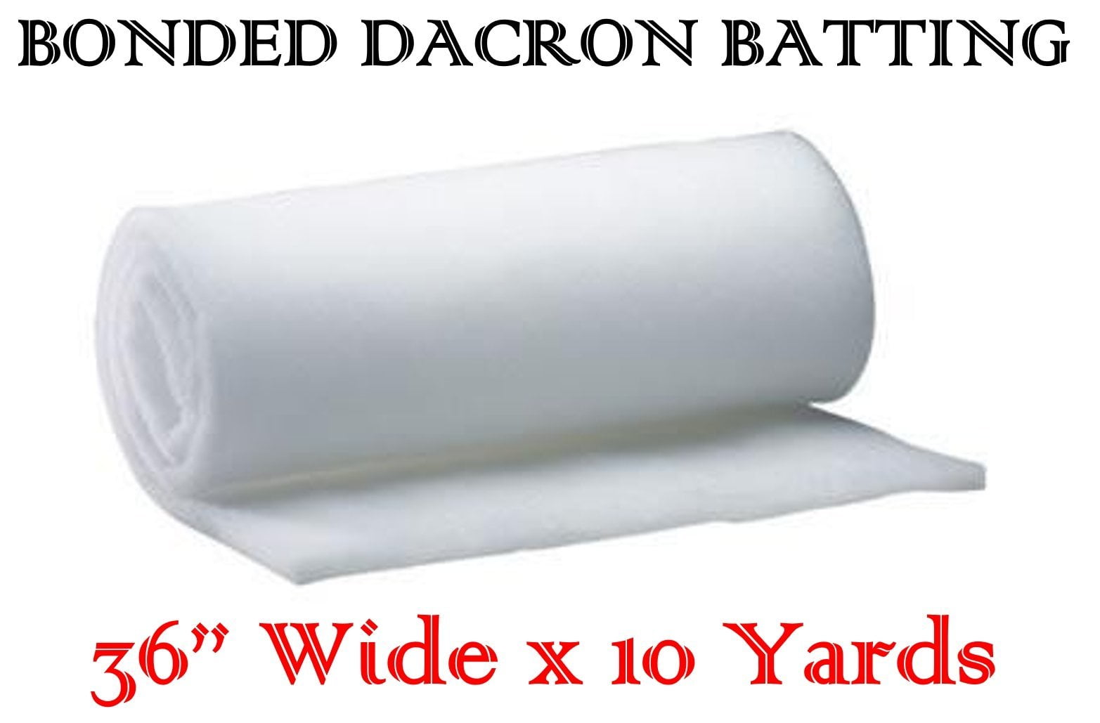 AK-Trading 36 Inch Wide Bonded Dacron Upholstery Grade Polyester Batting  (15 Yards) 