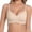 Beige, variant on Women's Wirefree Bra Breathable Seamless Design Wide Shoulder Straps Light Support Side Smoothing Daily Bra,Black,36