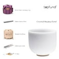 thumbnail image 5 of TOPFUND 440Hz A# Note 8 inch Crystal Singing Bowl Pineal Chakra with Heavy duty carrying case and Suede Stick, 5 of 10