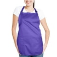 thumbnail image 4 of DALIX Apron Commercial Restaurant Home Bib Spun Poly Cotton Kitchen Aprons (2 Pockets) in Purple, 4 of 6