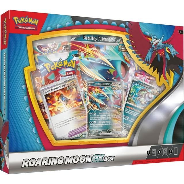 Juego de cartas coleccionables Pokémon Roaring Moon ex Box con Booster