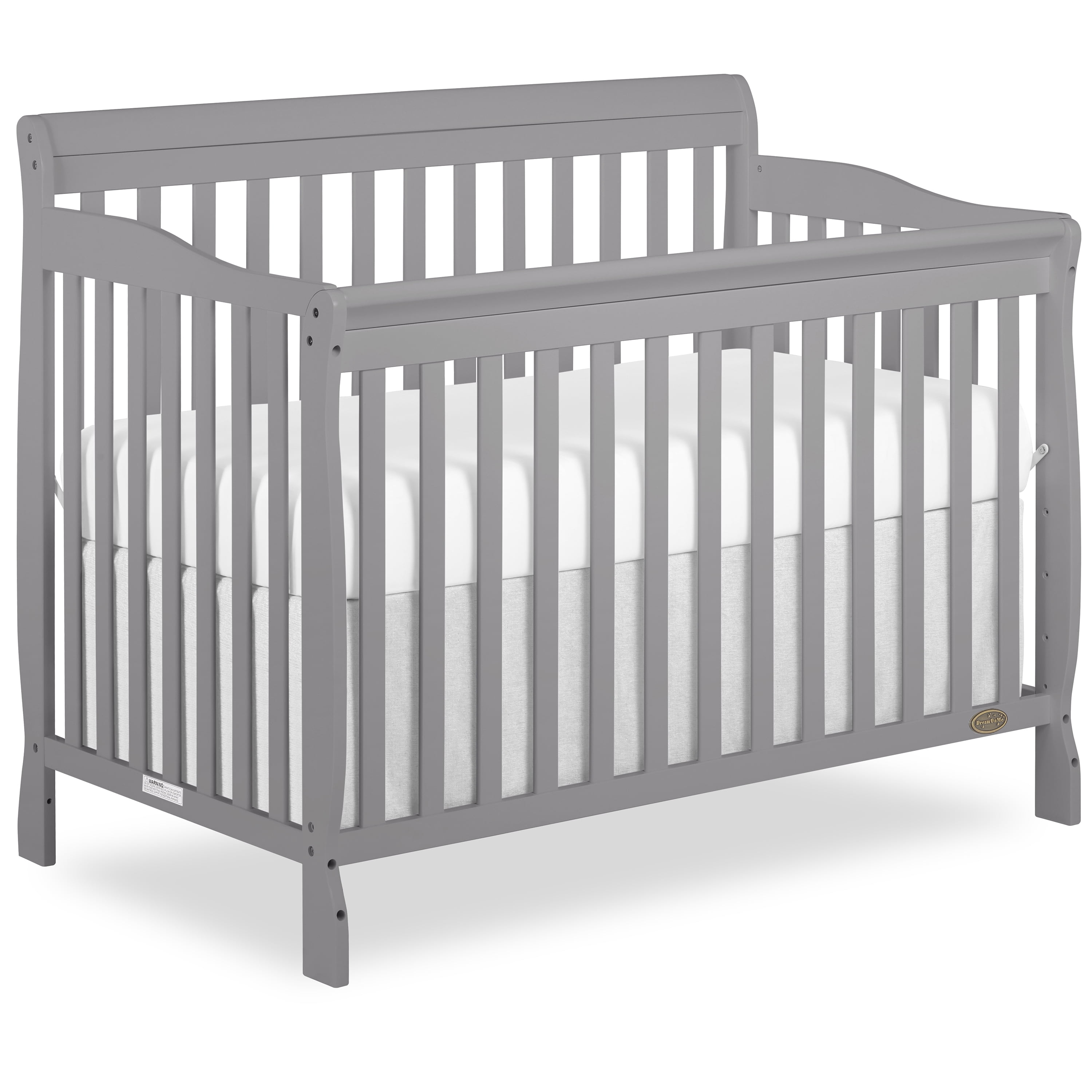 Dream On Me Ashton 5in1 Convertible Crib, Storm Grey, Greenguard Gold