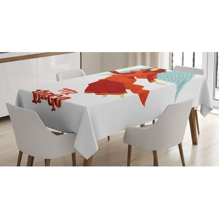 

Virgo Tablecloth Astrological Zodiac Sign with Woman with Wings and Cute Dress Horoscope Rectangular Table Cover for Dining Room Kitchen 60 X 84 Inches Vermilion Seafoam Orange by Ambesonne