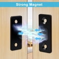 thumbnail image 3 of 10pcs Magnetic Door Catch, TSV Ultra Thin Quiet Cabinet Magnetic Catch, Adhesive Drawer Magnet Catch, Furniture Safety Latches for Kitchen Cupboard Closet Sliding Door Closure, Black, 3 of 7