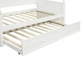 thumbnail image 5 of Wood Daybed Twin with Trundle , Twin Size Daybed Frame Sofa Bed with Trundle /Twin Bed Frame, No Box Spring Needed (Trundle White), 5 of 7