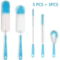 Tripumer  8 Pack Bottle Cleaning Brush Set Long Handle Bottle Cleaner for Washing Narrow Wine Beer Bottle Sports Water Cups Thermos Feeder Kettle Spout and Lid Cleanser Brushes