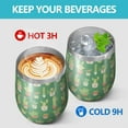 thumbnail image 4 of 12oz Stainless Steel Insulated Wine Tumbler with Lid and Straw – Double Wall Vacuum Mug for Hot & Cold Drinks, 304 Steel Interior, Sweat-Free Design, 4 of 5