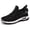 Black, variant on Women's Breathable Mesh Lace Up Sneakers Casual Walking Running Shoes Lightweight Comfortable Athletic Footwear for Women