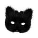 thumbnail image 4 of Máscara de de peluche para hombres y mujeres, máscara Therian para fiesta de graduación, festival de carnaval, recuerdo de fiesta Negro, 4 of 10