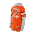 thumbnail image 2 of Men's New Era Orange Cincinnati Bengals Twofer Layered Long Sleeve Hoodie T-Shirt, 2 of 5