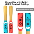 thumbnail image 4 of Celectigo Baseball Bat Handle Grips (2Pcs) – Fit for Nintendo Switch/OLED Joy-Con – Small Somatosensory Sports Game Accessories, 4 of 7