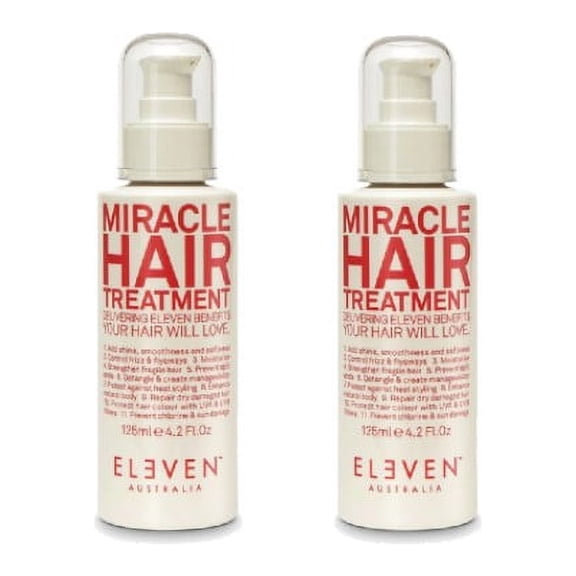ELEVEN AUSTRALIA MIRACLE HAIR TREATMENT 125ML-4.2OZ Pack of 2
