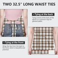 thumbnail image 6 of Green and Red Christmas Plaid Apron-Garden Aprons for Women with Pockets-Cotton Linen Waterproof Kitchen Cooking Gardening Aprons Adjustable for Kitchen,Cooking,BBQ and Salon 32"x27", 6 of 7