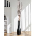 thumbnail image 4 of Hanobe Tall Floor Vase， Large Wooden Tall Vase for Floor Farmhouse Boho Vase 22" （Black）, 4 of 8