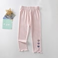 thumbnail image 2 of Odeerbi 2-8 Años Niñas Mallas de Algodón Con Estampado Love Mallas Elásticas Pantalones Capris Verano Pantalones Elásticos Transpirables, 2 of 4