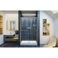 thumbnail image 4 of DreamLine Infinity-Z 36 in. D x 48 in. W x 74 3/4 in. H Clear Sliding Shower Door in Brushed Nickel and Center Drain White Base, 4 of 16