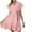 Pink, variant on gakvbuo Summer Dresses For Women 2024 Vacation Trendy Beach Dresses Womens Dresses Short Sleeve V Neck Drawstring Casual Ruffle A-Line Mini Dress