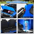 thumbnail image 6 of Funcid 24 Volt Ride on Toys with Remote Control, 400W 2-Seater Ride on Cars with Colored LED Lights & Battery Indicator, Electric Car for Kids w/ Bluetooth, Light Control, Volume Knob, Blue, 6 of 12
