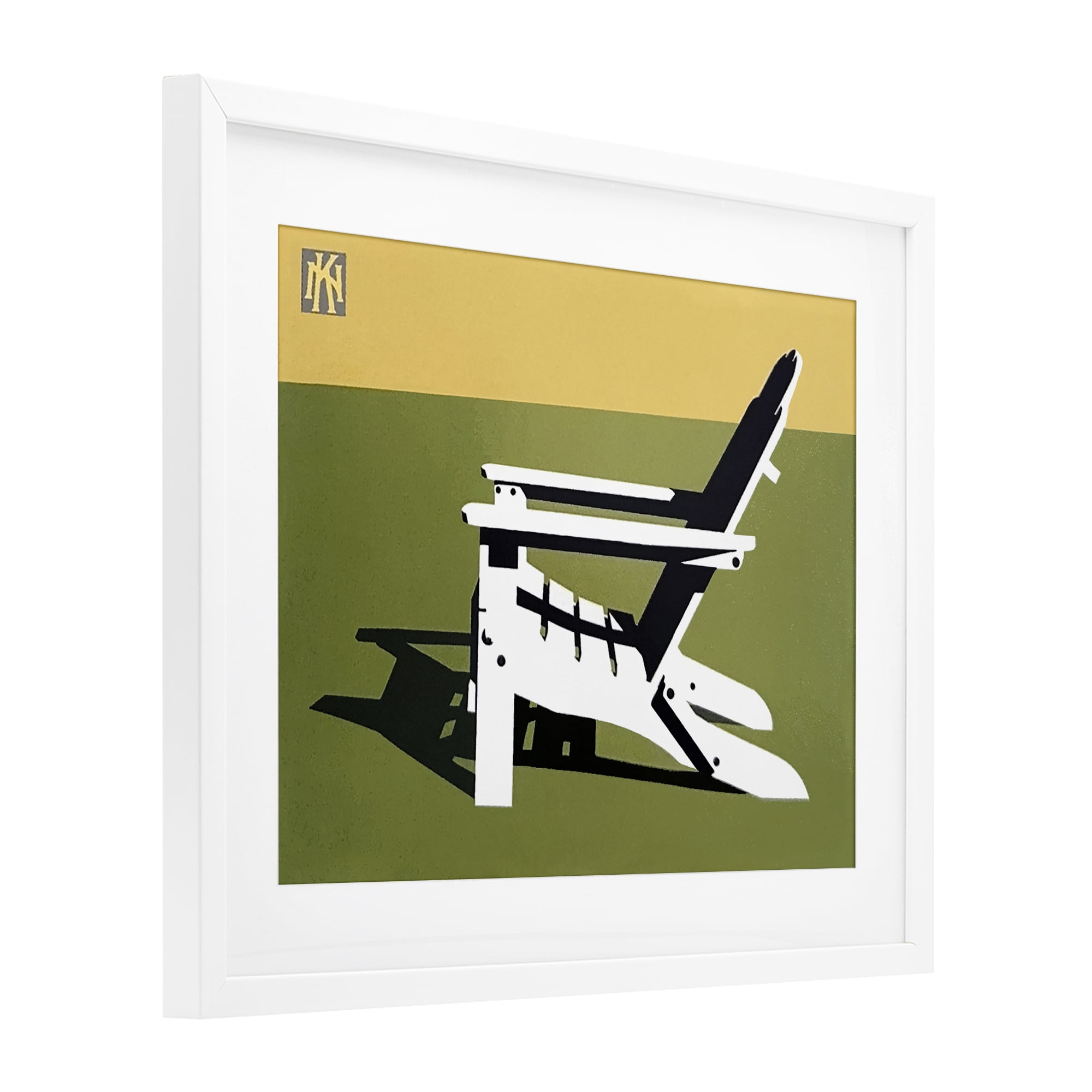 Stupell Industries Minimal Sunlit Lounge Chair White Framed Print Under Glass, design by Jadei Graphics