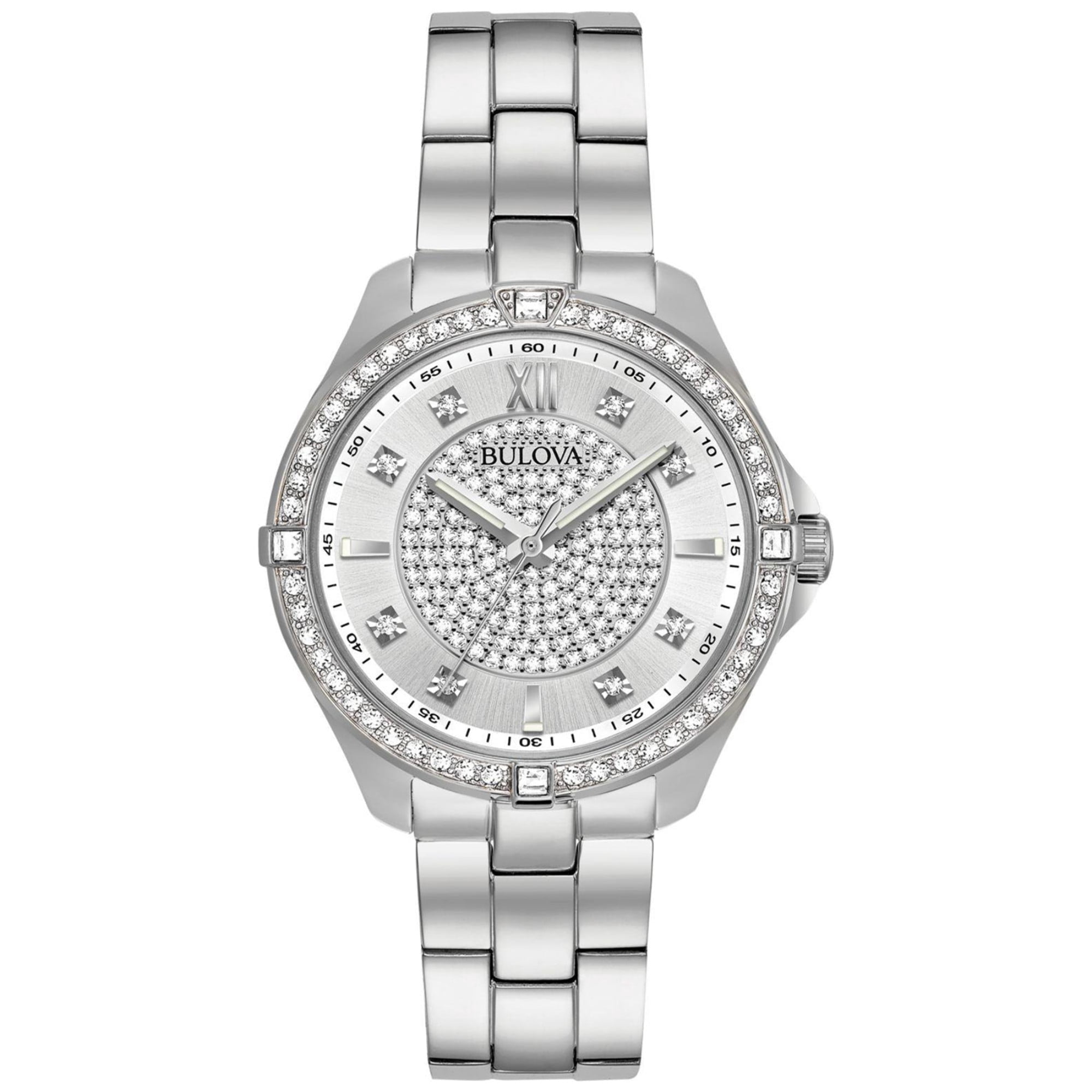 Bulova Women's Crystal Accent Stainless Steel Watch 96L236
