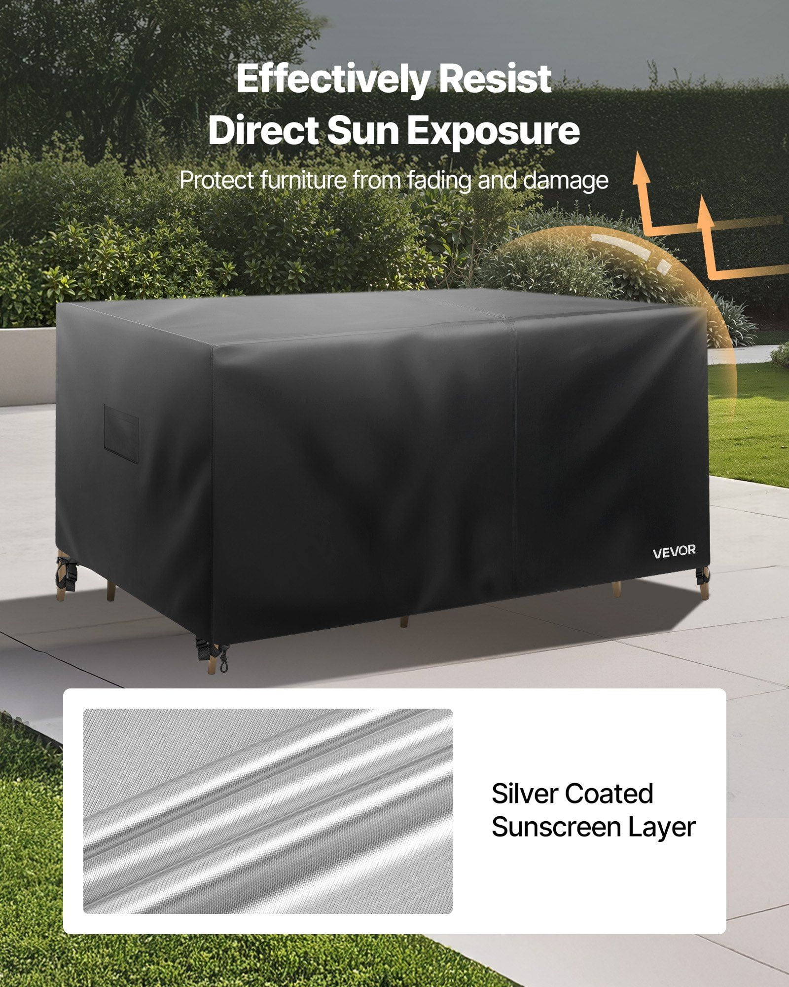 Patio Furniture Cover 94x94 inch Waterproof Outdoor Table Chairs Sofa Cover