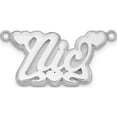 thumbnail image 2 of 14k White Gold 3D Polished Hearts Name Plate 3-D Laser-cut Material Chic Sparkle-worthy Brilliant Perfect for adding elegance to any outfit, 2 of 4