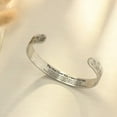 thumbnail image 4 of Pulsera inspiradora, pulsera conmemorativa, pulsera conmemorativa de acero inoxidable, brazalete con grabado de olas, diseño revolucionario, 4 of 7