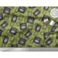 thumbnail image 2 of Soimoi Green polyester Crepe Fabric Mocha & Caramel Coffee Beverages Fabric Prints By Yard 52 Inch Wide, 2 of 3