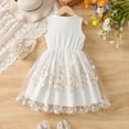 thumbnail image 4 of TAIAOJING Toddler Girls Sleeveless Holiday Princess Dress A-Line Solid Color O-Neck Dance Party Dresses Boho Beach Casual Birthday Sundress Classic 5-6Y, 4 of 6
