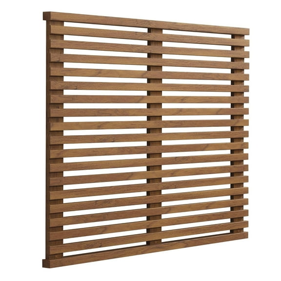 Mid-Century Twin Headboard with Slatted Detail - Stylish and Durable