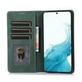 thumbnail image 2 of Allytech Magnetic Case for Samsung Galaxy S24, [3 Card Slots] [1 Cash Slots] Slim PU Leather Shockproof Camera Lens Protection Kickstand Magnetic Closure Luxury Case for Women Men - Green, 2 of 7