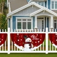 thumbnail image 3 of Portes Extérieures de Drapeau de Chignon de Noël Accrocher le Drapeau Décorations de Noël Fan de Noël en Forme de Drapeaux Portes Extérieures de Drapeau Accrocher Décorations de Noël, 3 of 7