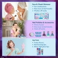 thumbnail image 6 of Disney Frozen Train Case Beauty Set, Kids Makeup Kit for Girls, Real Washable Makeup Set, Play Makeup, Party Favor, Birthday, Ages 3+ by Townley Girl, 6 of 10