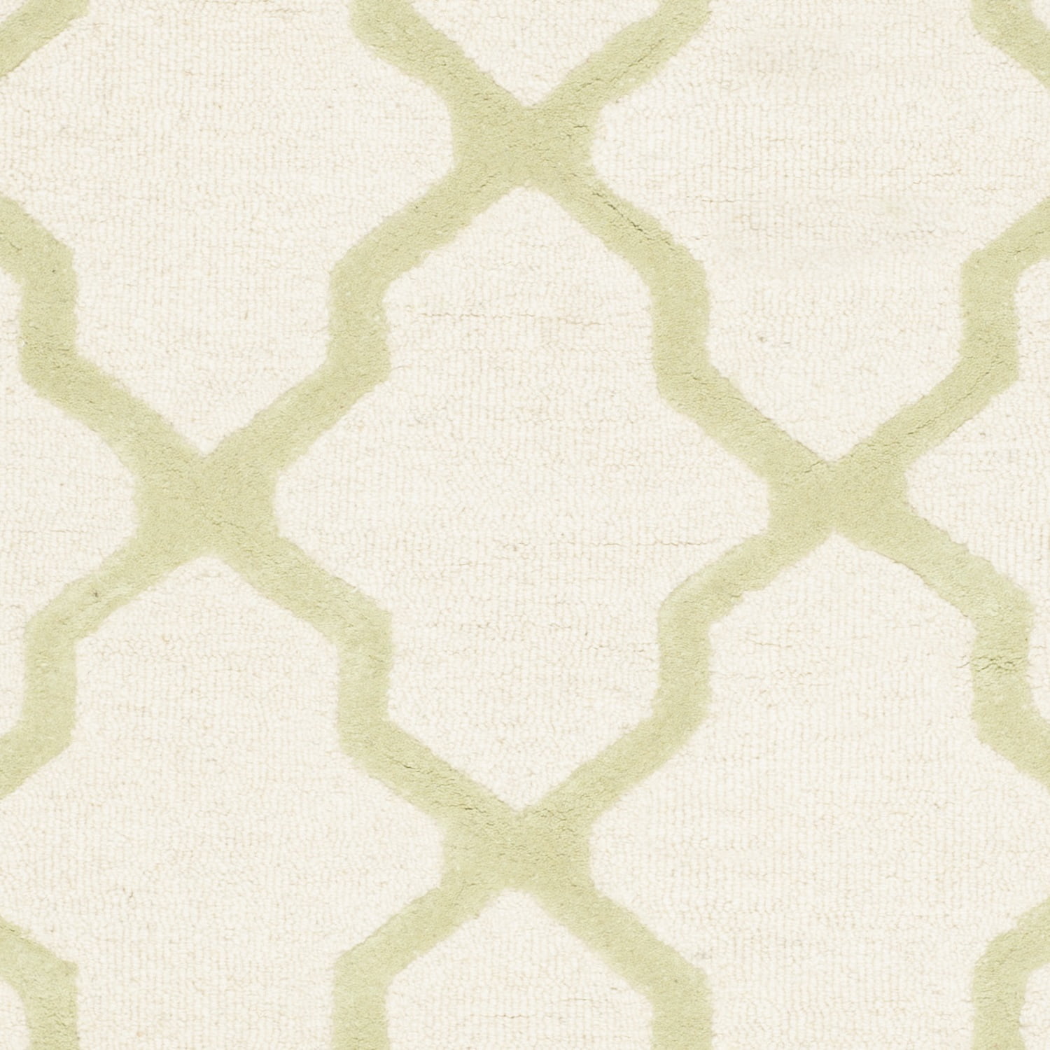 SAFAVIEH Cambridge Liam Geometric Wool Area Rug, Ivory/Light Green, 3' x 5'