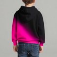 thumbnail image 5 of CYRBOKO Boys Hooded Sweatshirts, Gradient Long Sleeve Casual Athletic Pullover Tops Hot Pink Size 7-8 T, 5 of 7