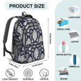 thumbnail image 5 of Paisley and Damask Black Pattern Cute School Backpack Bag with Padded Back and Adjustable Shoulder Straps 16.9 X 12.6 X 5.9 Inches, 5 of 5