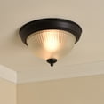 thumbnail image 4 of Mainstays 11" Classic Indoor Flush Mount Ceiling Light, Bronze Finish Glass Shade, Bulb Not Included, 4 of 11